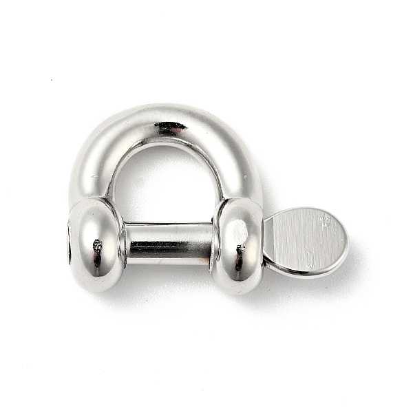 

PandaHall 304 Stainless Steel D-Ring Anchor Shackle Clasps, Stainless Steel Color, 16x22.5x7mm 304 Stainless Steel