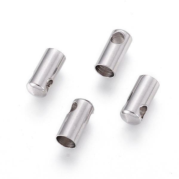 

PandaHall 304 Stainless Steel Cord Ends, End Caps, Column, Stainless Steel Color, 9x4mm, Hole: 2mm, Inner Diameter: 3.5mm 304 Stainless...