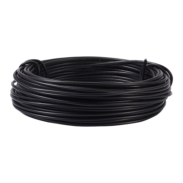 

PandaHall Yilisi 1 Roll Round Iron Wire, with Plastic-coated, Gardening Suuplies, Black, 2.5mm, about 21.87 yards(20m)/roll, 1 roll Plastic...