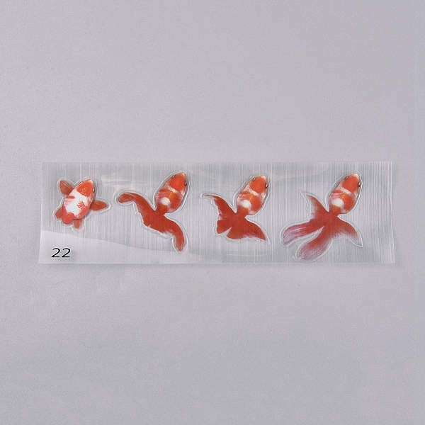 

PandaHall Waterproof Fish Pattern 3D Resin Decorations Stickers, for Silicone Resin Molds Filling Materials, DIY Handmade Scrapbook Photo..., Red