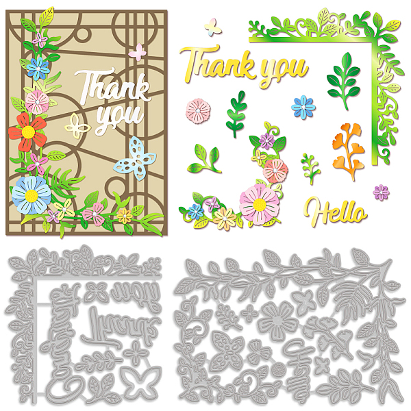 

PandaHall Carbon Steel Cutting Dies Stencils, for DIY Scrapbooking, Photo Album, Decorative Embossing Paper Card, Stainless Steel Color...