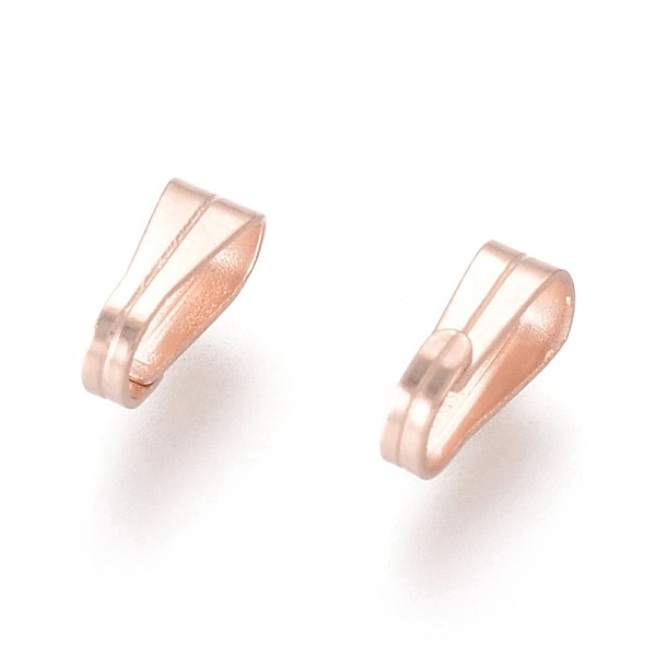 

PandaHall 304 Stainless Steel Snap On Bails, Rose Gold, 6x3x2.2mm, 5.5x2.5mm Inner Diameter 304 Stainless Steel