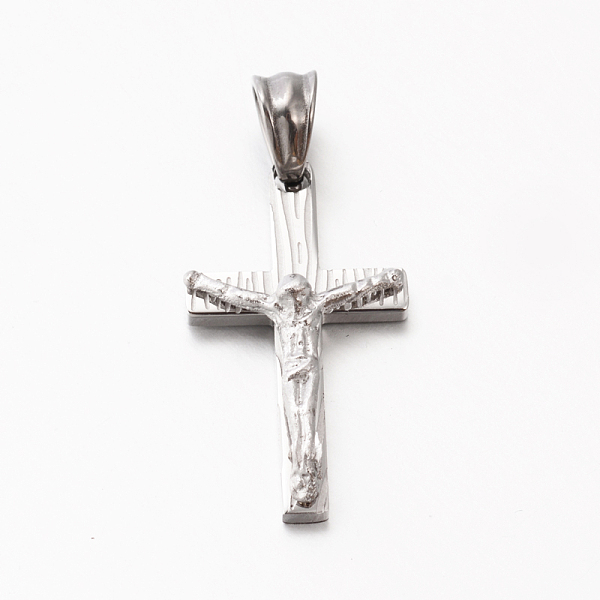 

PandaHall Easter Theme Men's 201 Stainless Steel Crucifix Cross Pendants, Stainless Steel Color, 26x15x5mm, Hole: 5x6mm 201 Stainless Steel...