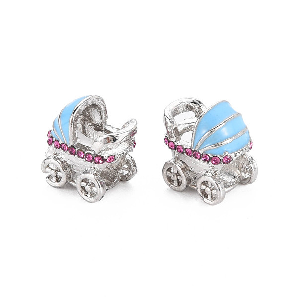 

PandaHall Rack Plating Alloy Enamel European Beads, with Crystal Rhinestone, Large Hole Beads, Cadmium Free & Nickel Free & Lead Free, Baby..., Clear