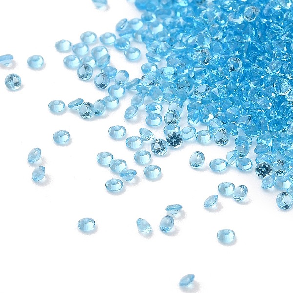 

PandaHall Cubic Zirconia Cabochons, Faceted Diamond, Light Sky Blue, 1.2x1mm Cubic Zirconia Diamond