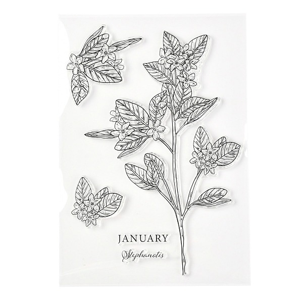 

PandaHall Silicone Clear Stamps, for Card Making Decoration DIY Scrapbooking, Flower Pattern, 20.5x14.5x0.3cm Silicone Flower