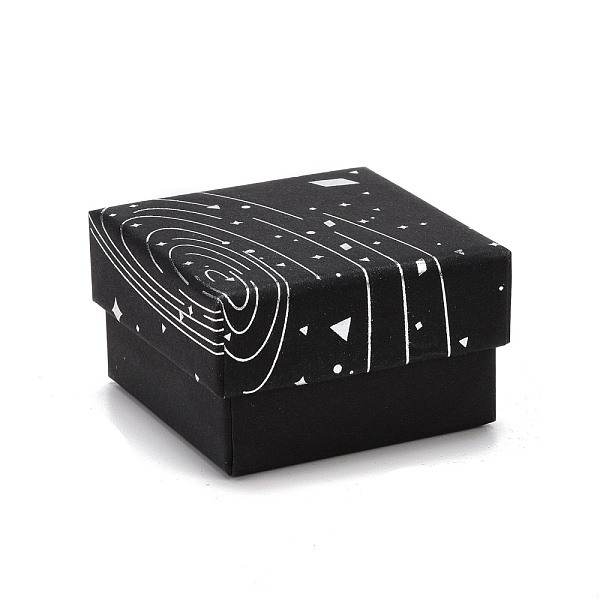 

PandaHall Cardboard Jewelry Boxes, with Black Sponge Mat, for Jewelry Gift Packaging, Square with Galaxy Pattern, Black, 5.3x5.3x3.2cm Paper...