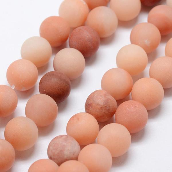 

PandaHall Natural Pink Aventurine Beads Strands, Frosted, Round, 6mm, Hole: 1mm, about 61pcs/strand, 15 inch(38cm) Pink Aventurine Round