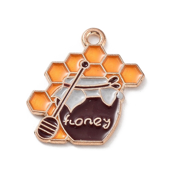 

PandaHall Alloy Enamel Pendants, Golden, Bee Jar, 21x19.5x1mm, Hole: 1.8mm Alloy+Enamel Others