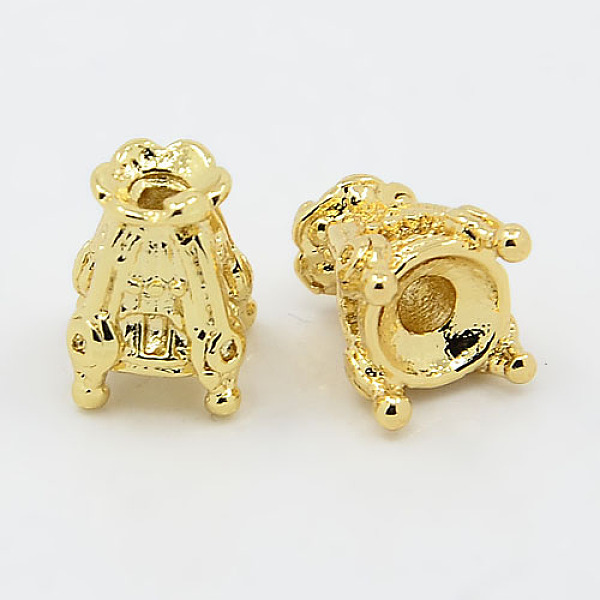 

PandaHall Brass Buddhist Cones, Buddha Jewelry Findings, Pyramid, Real 18K Gold Plated, 10x7mm, Hole: 2mm Brass