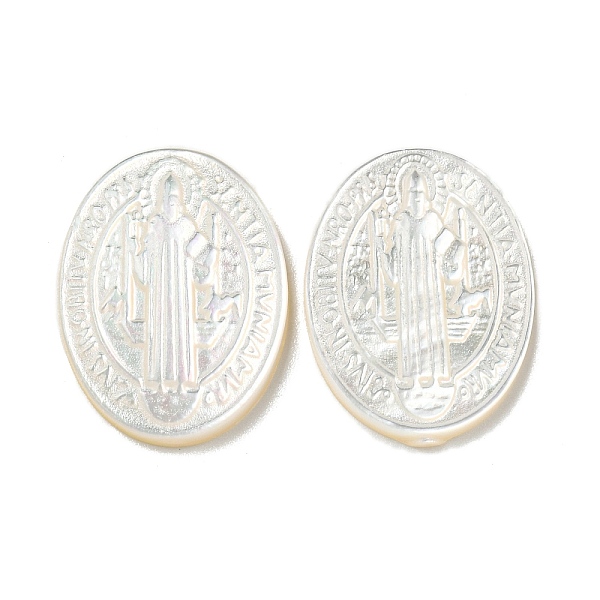 Carved Natural White Shell Cabochons
