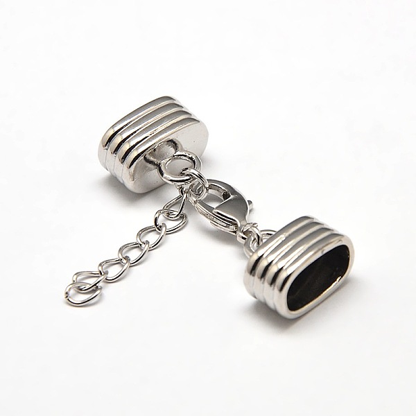

PandaHall Zinc Alloy Ends with Iron Chains, Platinum, 42x15mm, Findings: 13x15x10mm, Hole: 3mm and 6x12mm, Clasps: 15x8x3mm Alloy