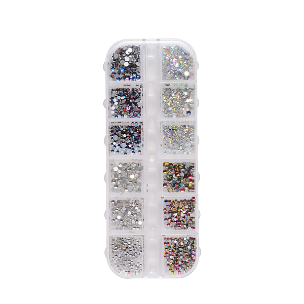 

PandaHall Glass Rhinestone, Glitter Manicure Nail Art Decoration, Faceted, Half Round, Colorful, 1.4~10mm, about 1440~2080pcs/box Rhinestone..., Multicolor
