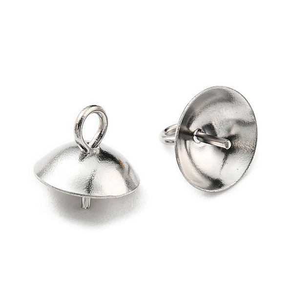 

PandaHall 304 Stainless Steel Cup Peg Bails, Stainless Steel Color, 8x8mm, Hole: 2mm 304 Stainless Steel