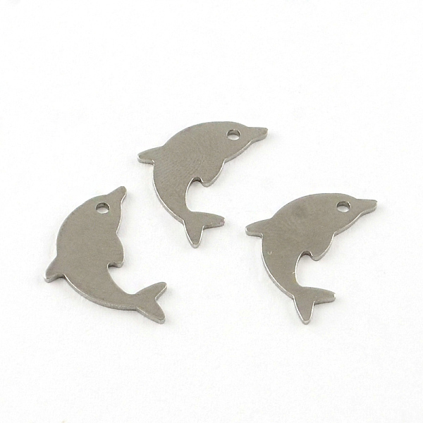 

PandaHall Dolphin Smooth Surface 201 Stainless Steel Stamping Blank Tag Pendants, Stainless Steel Color, 17x11x0.6mm, Hole: 1mm 201...
