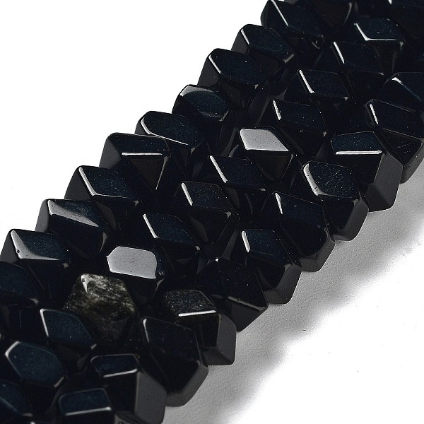 

PandaHall Natural Obsidian Beads Strands, Nuggets, Faceted, 6~8x10.5~14x8~9.5mm, Hole: 1.2mm, about 57~61pcs/strand, 15.16''~15.39''...
