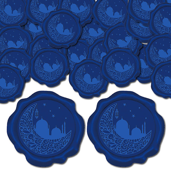 

PandaHall CRASPIRE 100Pcs Ramadan & Eid Mubarak Adhesive Wax Seal Stickers, Envelope Seal Decoration, For Craft Scrapbook DIY Gift, Midnight...