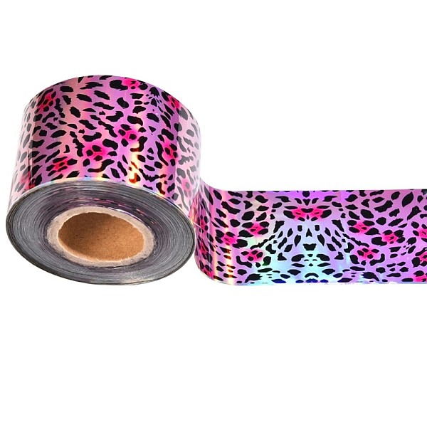 

PandaHall Nail Art Transfer Stickers Decals, with Laser Effect, for DIY Nail Tips Decoration of Women, Leopard Pattern, 40mm, 120m/roll...