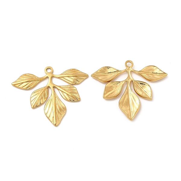 

PandaHall Ion Plating(IP) 304 Stainless Steel Pendants, Leafy Branch Charms, Real 18K Gold Plated, 29x35x2mm, Hole: 2mm 304 Stainless Steel...