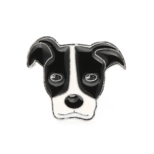 

PandaHall Dog Enamel Pin with Brass Butterfly Clutches, Alloy Badge for Backpack Clothing, American Pit Bull Terrier, 20x24x10mm, Pin: 1.1mm..., Black