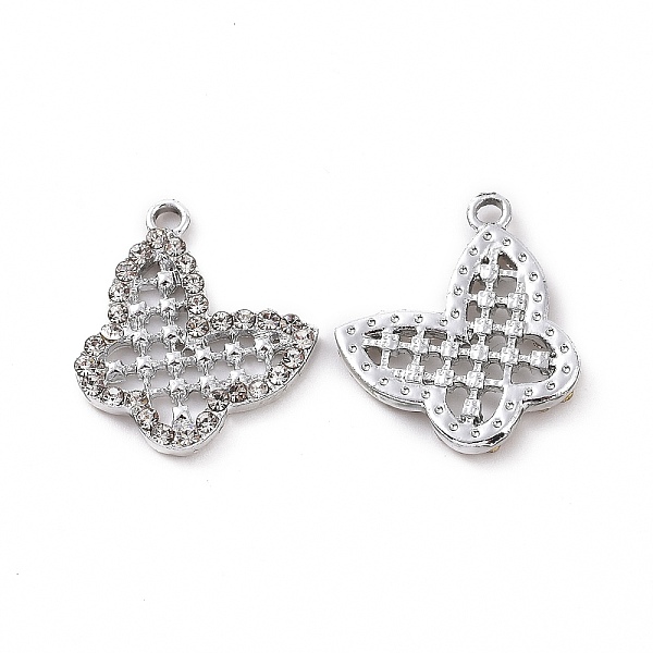 

PandaHall Alloy Crystal Rhinestone Pendants, Hollow Out Butterfly Charms, Platinum, 16x16.5x2.2mm, Hole: 1.6mm Alloy+Rhinestone Butterfly..., Clear