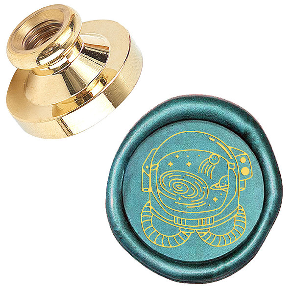 

PandaHall Wax Seal Brass Stamp Head, for Wax Seal Stamp, Robot Pattern, 25x14.5mm Brass Others