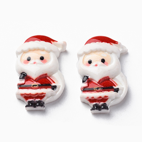 

PandaHall Opaque Resin Cabochons, Father Christmas, Red, 23x14x4mm Resin Human Red