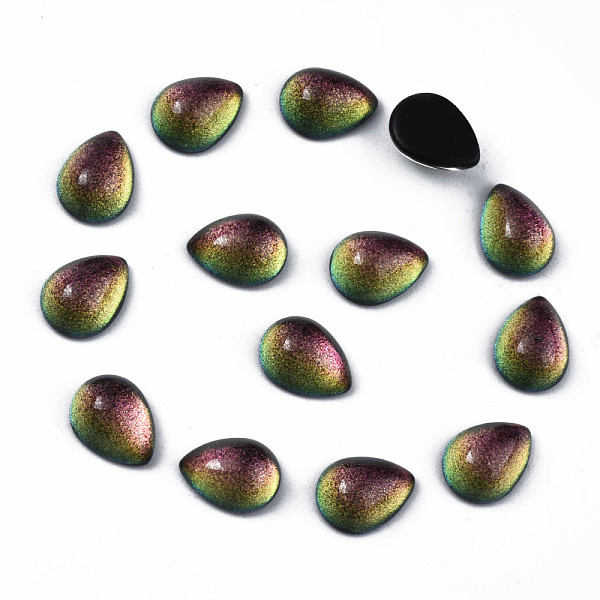 

PandaHall Translucent K9 Glass Cabochons, Flat Back, Teardrop, Flamingo, 8.5x6x3.5mm, about 84pcs/bag Glass Teardrop Pink