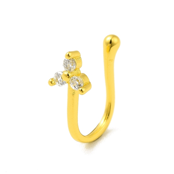 

PandaHall Clear Cubic Zirconia Flower Clip on Nose Rings, Brass Nose Cuff Non Piercing Jewelry for Women Men, Golden, 10mm Brass+Cubic...