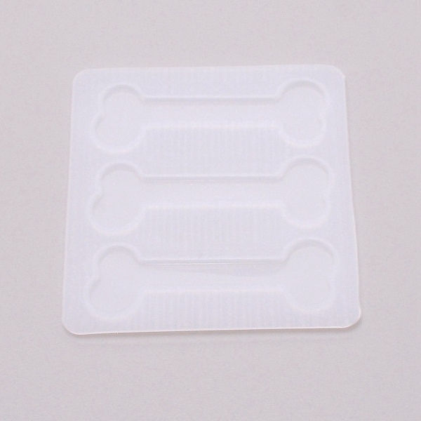 PandaHall Silicone Molds, For DIY Cake Decoration, Chocolate, Candy, UV Resin & Epoxy Resin Jewelry Making, Hair Bobby Pin, Square with Bone...
