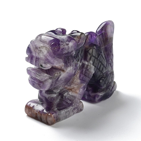 Natürliche Amethyst Geschnitzte Heilende Drachenfiguren