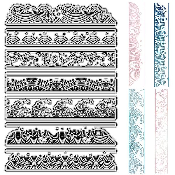 

PandaHall Custom PVC Plastic Clear Stamps, for DIY Scrapbooking, Photo Album Decorative, Cards Making, Stamp Sheets, Film Frame, Sea Wave...