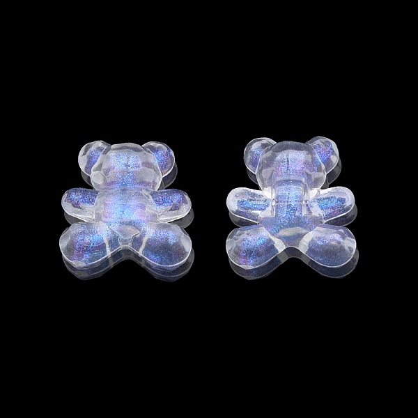 

PandaHall Transparent Acrylic Beads, with Glitter Powder, Bear, Clear, 17.5x16.5x11mm, Hole: 3mm, about 365pcs/500g Acrylic Bear Clear