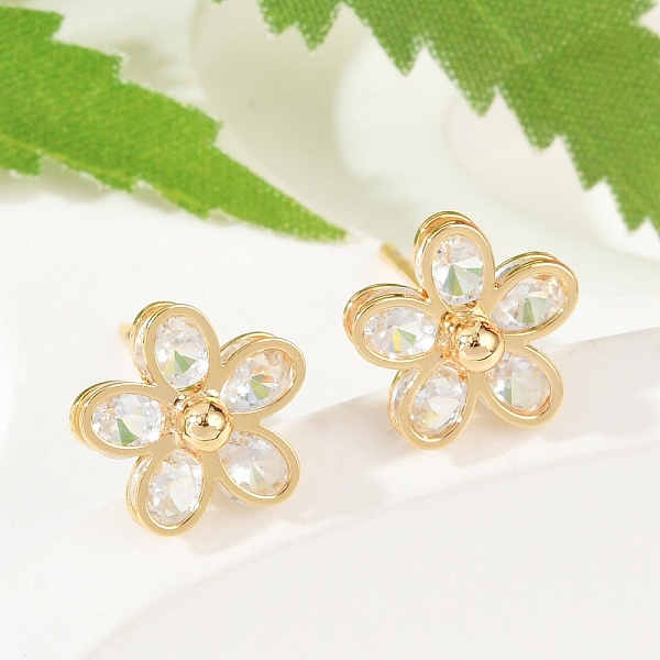 Brass Earring Studs - image