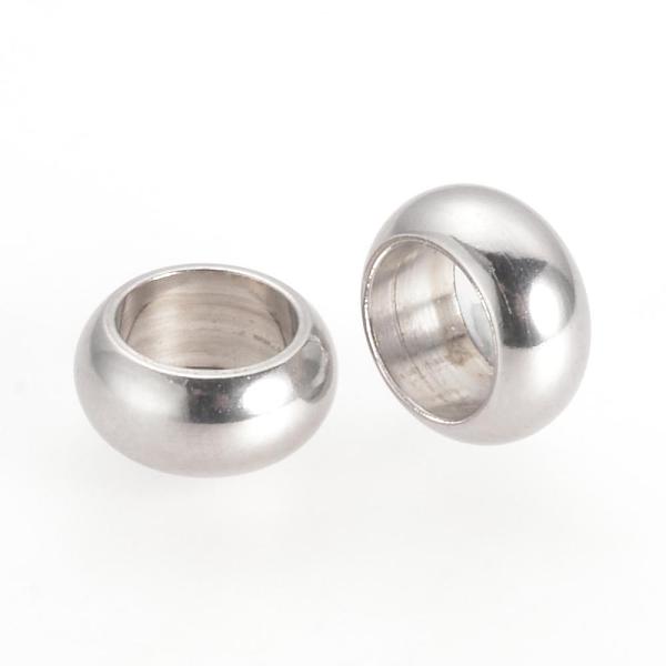 

PandaHall 201 Stainless Steel Spacer Beads, Ring, Stainless Steel Color, 7.5x3.5mm, Hole: 5mm 201 Stainless Steel Ring