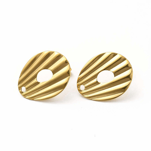

PandaHall 304 Stainless Steel Stud Earring Findings, Shell Shape, Golden, 21.5x17.5x1mm, Hole: 1.7mm, Pin: 0.8mm 304 Stainless Steel Shell...