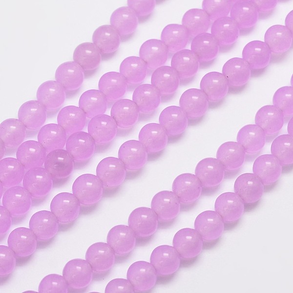 

PandaHall Natural & Dyed Malaysia Jade Bead Strands, Round, Plum, 6mm, Hole: 0.8mm, about 64pcs/strand, 15 inch Malaysia Jade Round Purple