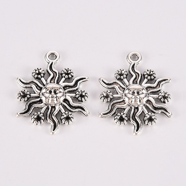 

PandaHall Tibetan Style Alloy Pendants Rhinestone Settings, Lead Free & Cadmium Free, Sun, Antique Silver, Fit For 1.5mm rhinestone...