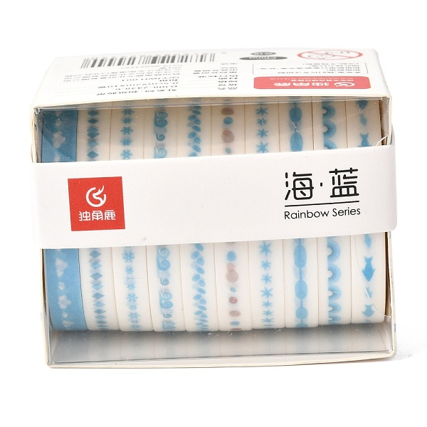

PandaHall DIY Scrapbook Decorative Paper Tapes, Adhesive Tapes, Gift Wrapping Tape, for DIY Scrapbooking Supplie Gift Decoration, Light Sky...