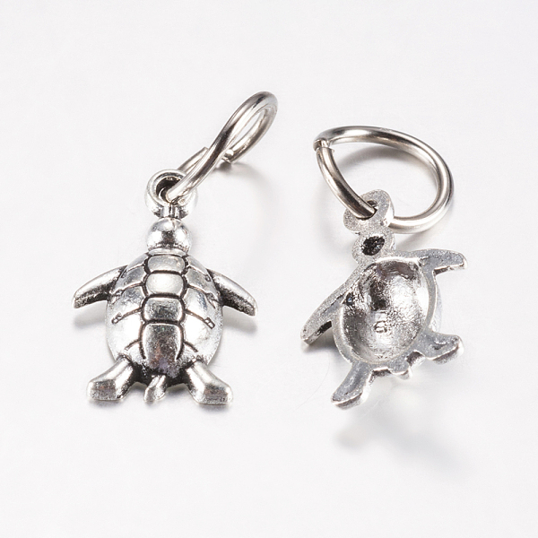 

PandaHall Tibetan Style Alloy Pendants, Tortoise, Antique Silver, 18.5x2.5x3.5mm, Hole: 7.5mm Alloy Tortoise