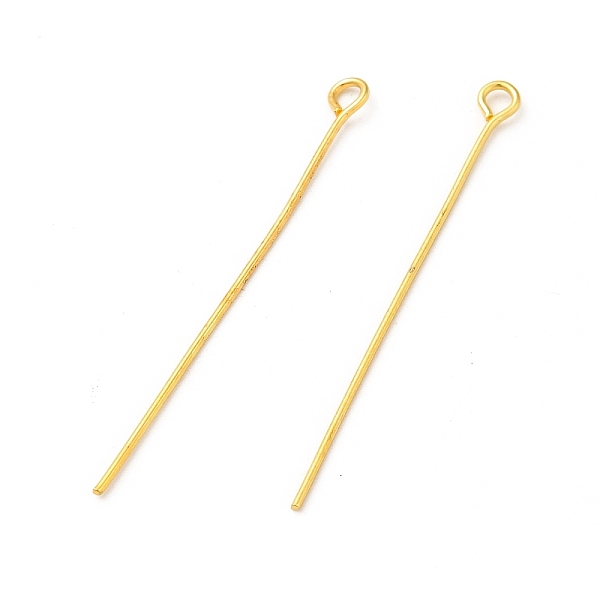 

PandaHall Iron Eye Pin, Cadmium Free & Lead Free, Golden, 40x0.7mm, Hole: 2mm, about 6400pcs/1000g Iron