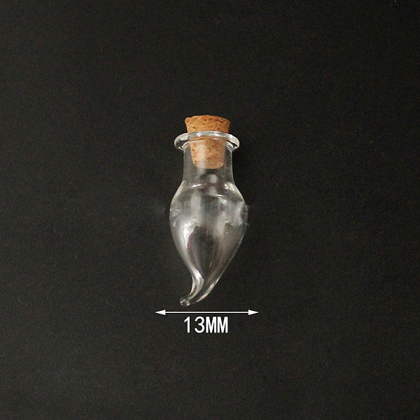 

PandaHall Mini High Borosilicate Glass Bottle Bead Containers, Wishing Bottle, with Cork Stopper, Pepper, Clear, 2.9x1.3cm Glass Vegetables...