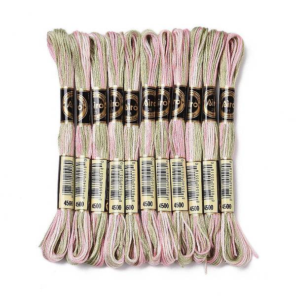 

PandaHall 10 Skeins 6-Ply Polyester Embroidery Floss, Cross Stitch Threads, Segment Dyed, Dark Sea Green, 0.5mm, about 8.75 Yards(8m)/skein...