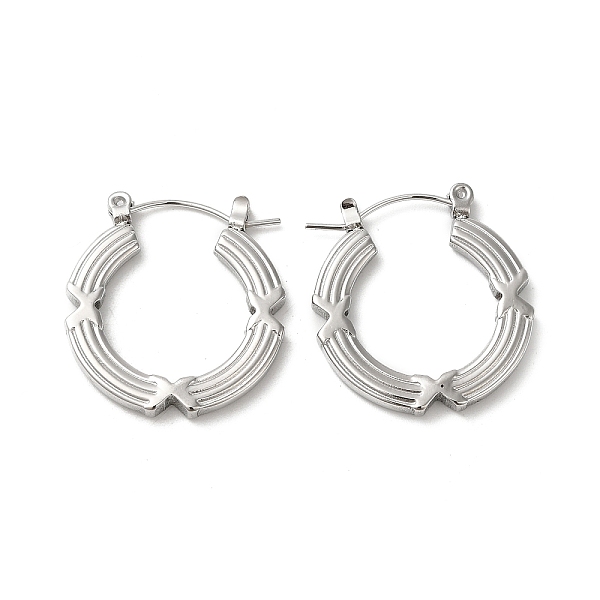 

PandaHall 304 Stainless Hoop Earrings for Women, Donut, Stainless Steel Color, 24.5x23x2.5mm 304 Stainless Steel Donut