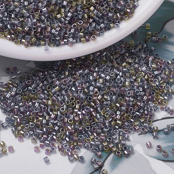 

PandaHall MIYUKI Delica Beads, Cylinder, Japanese Seed Beads, 11/0, (DB0986) Sparkling Lined Majestic Mix(Purple Gold) , 1.3x1.6mm, Hole...