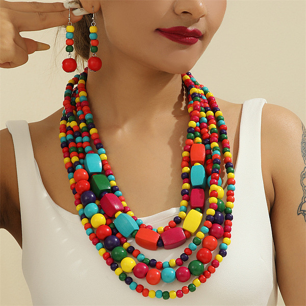 Wood Beaded Multila… - image