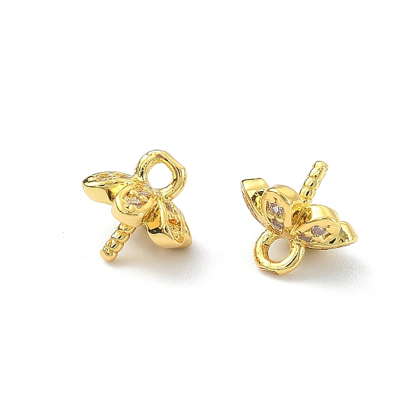 

PandaHall Brass Rhinestone Screw Cup Peg Bails, Flower, Real 18K Gold Plated, 7.5x7x7.5mm, Hole: 1.4mm, Pin: 1mm Brass