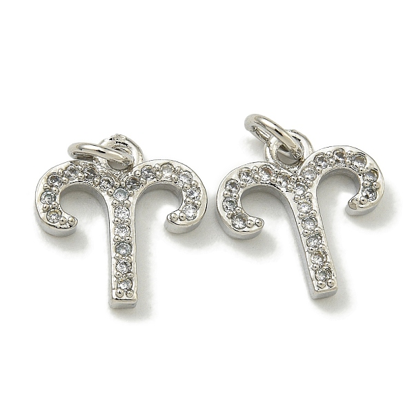 Rack Plating Brass Micro Pave Cubic Zirconia Pendants