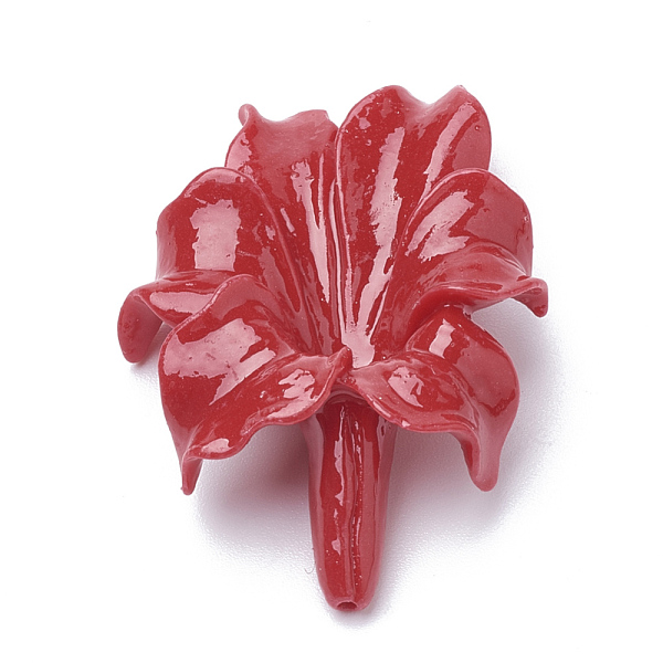 

PandaHall Synthetic Coral Beads, Dyed, Flower, Crimson, 31~32x23~24x9mm, Hole: 1mm Synthetic Coral Flower Pink