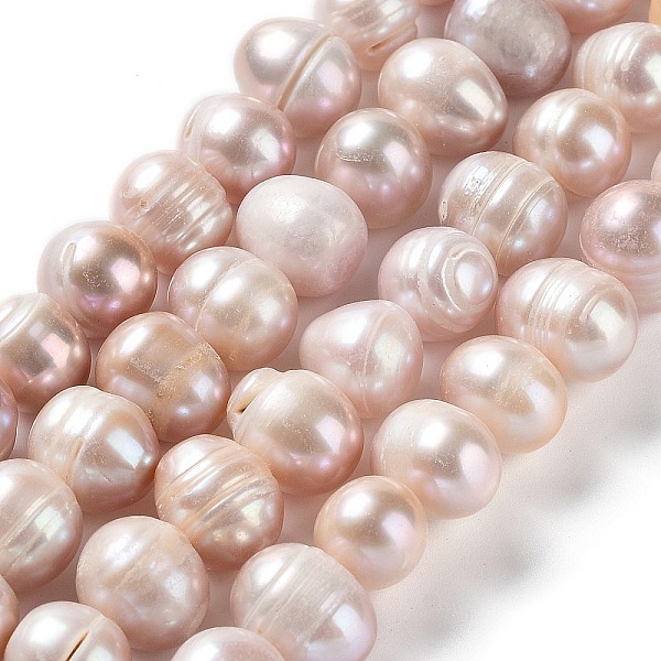 

PandaHall Natural Cultured Freshwater Pearl Beads Strands, Potato, Grade AB, Rosy Brown, 8.5~12x9~10mm, Hole: 0.6mm, about 37pcs/strand...